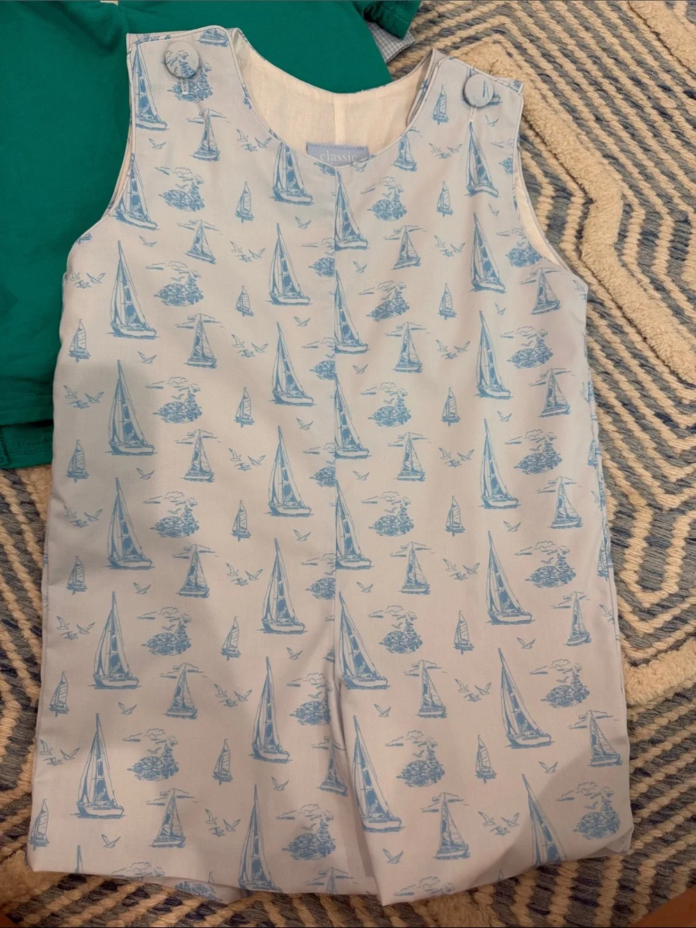 Classic Light Blue Sailboat Print Sleep Sack by Classic